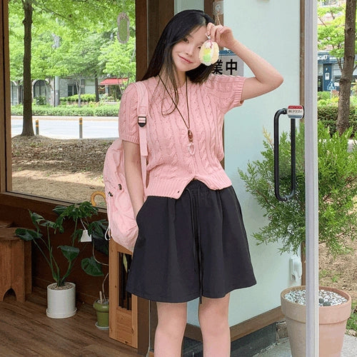 66GIRLS - Elastic Waist Flared Skort