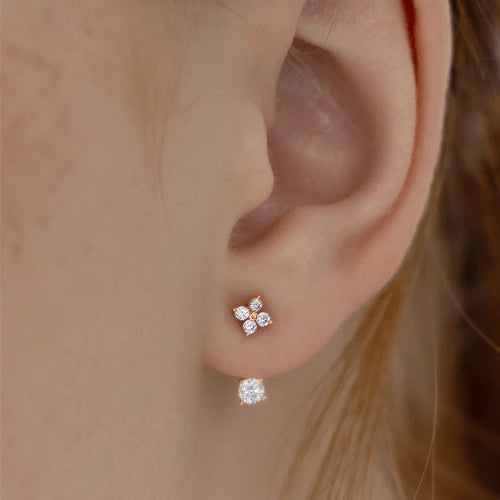 TATIANA - (SILVER925) Petite Fleur Ear Jacket Earrings