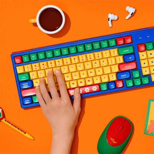 Wiggle Wiggle - Colorful Wireless Keyboard - Blue
